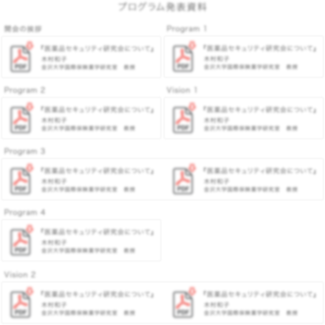 プログラム発表資料